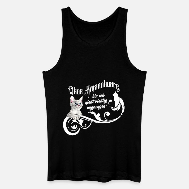 Katzenhaare - Männer Bio Tank Top - Schwarz