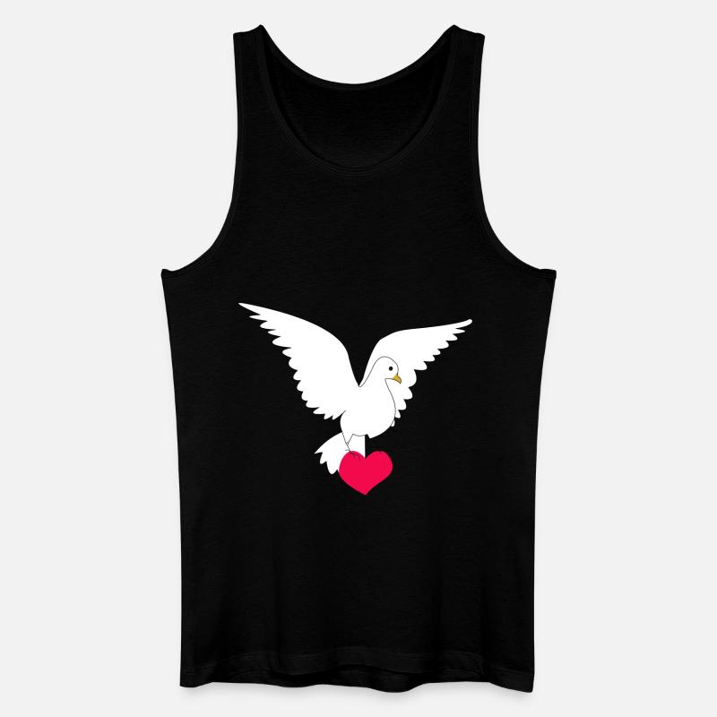 Friedenstaube - Männer Bio Tank Top - Schwarz