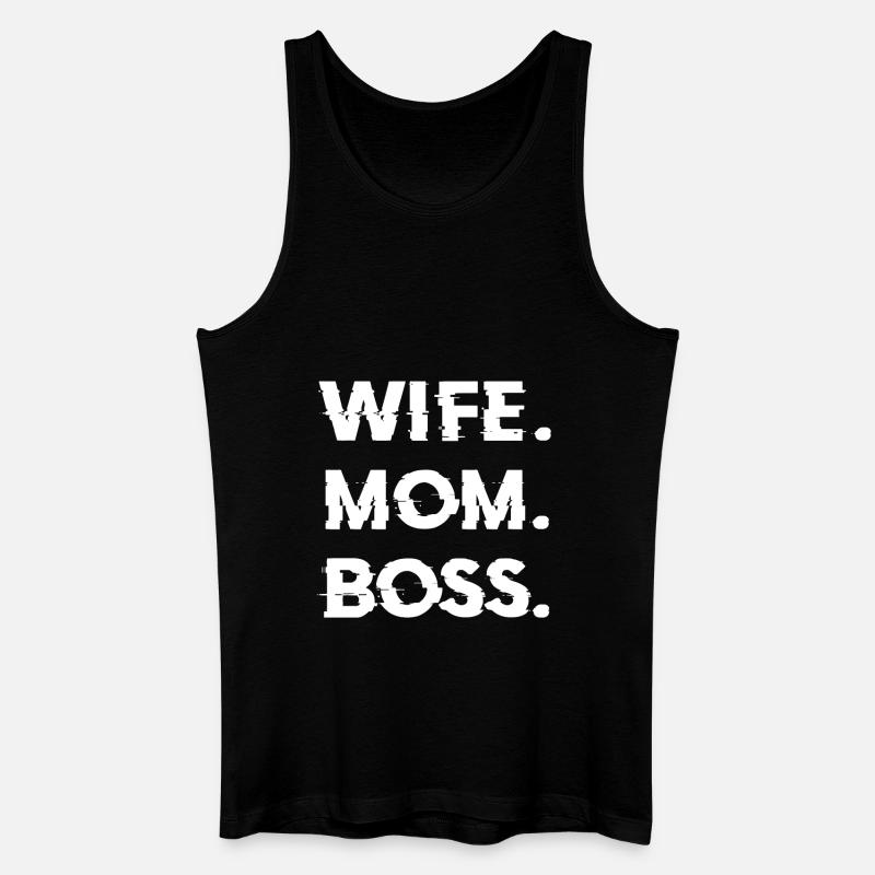 Moglie Mamma Boss Regalo Festa della mamma - Camicia - Canotta ecologica da uomo - nero