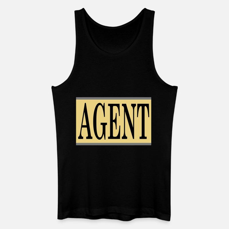 Agent - Männer Bio Tank Top - Schwarz