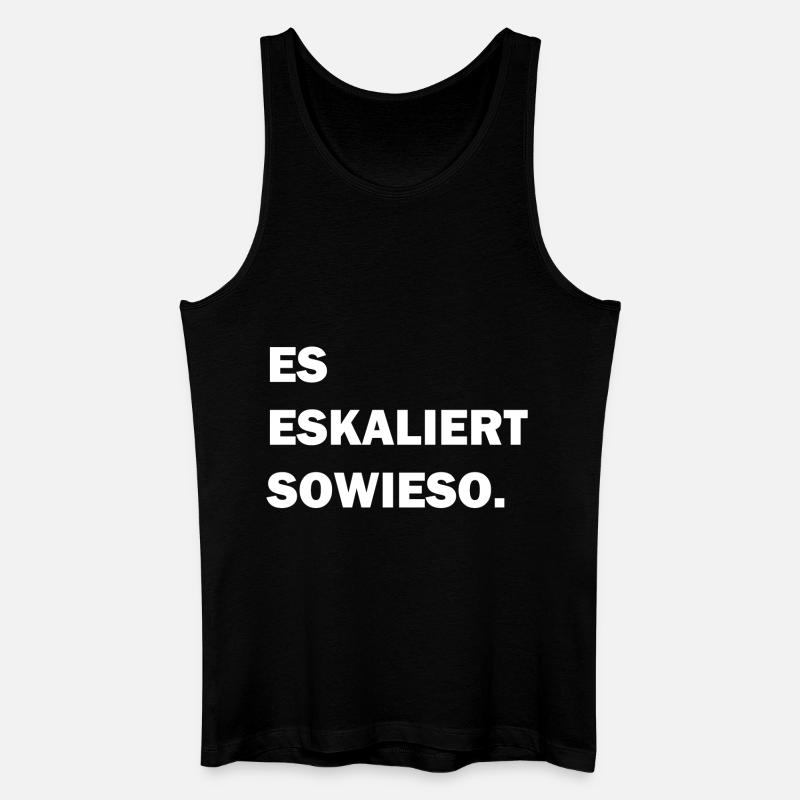 Eskalation - Männer Bio Tank Top - Schwarz