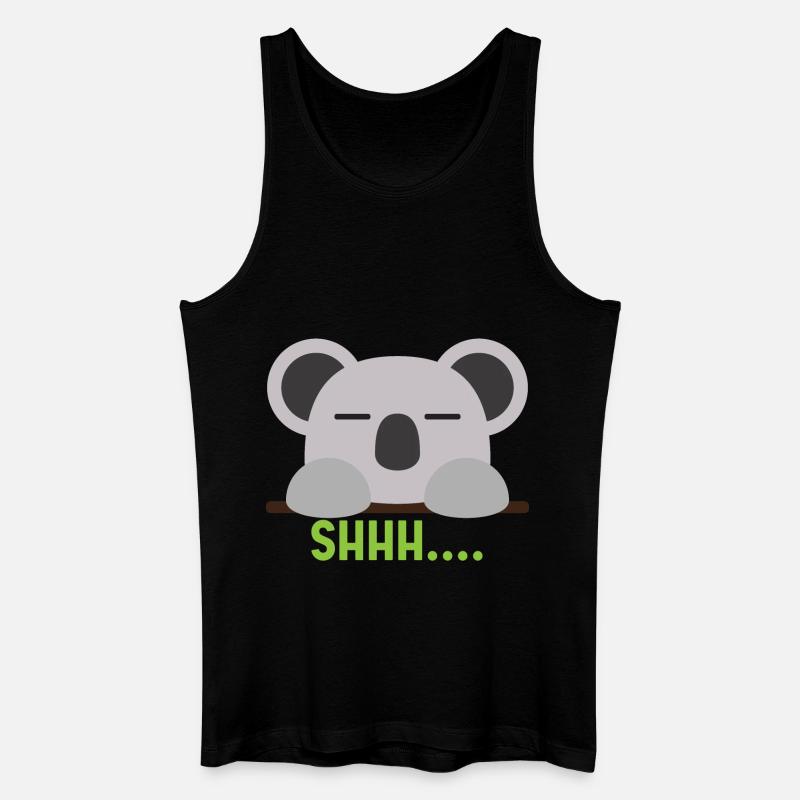 Koala 03 - Männer Bio Tank Top - Schwarz