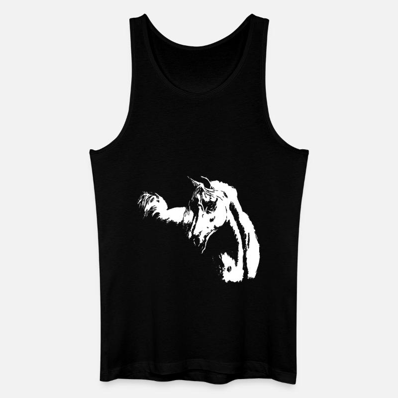 arabisches Pferd - Männer Bio Tank Top - Schwarz