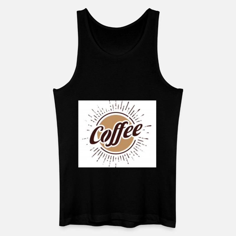 kaffee logo 1176 97 - Männer Bio Tank Top - Schwarz