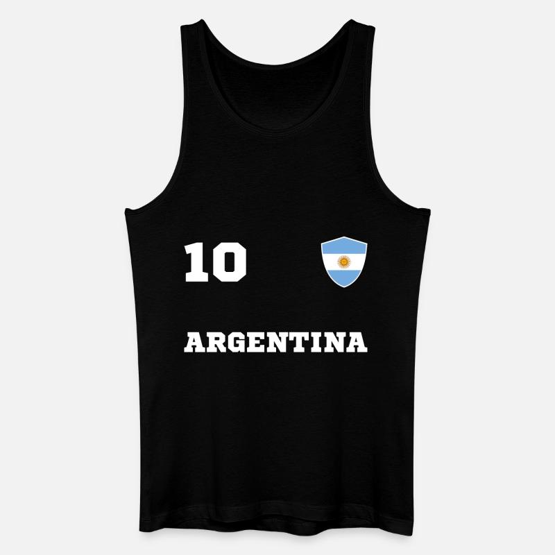 Argentinien Team Fan - Männer Bio Tank Top - Schwarz