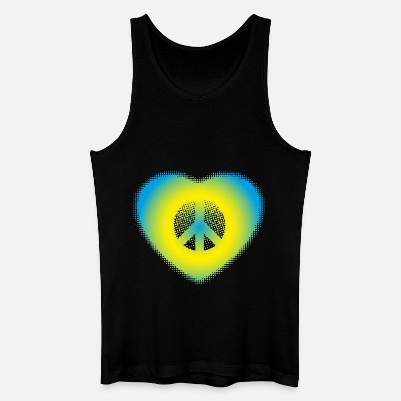 Peace (Hearts-Edition) - Männer Bio Tank Top - Schwarz