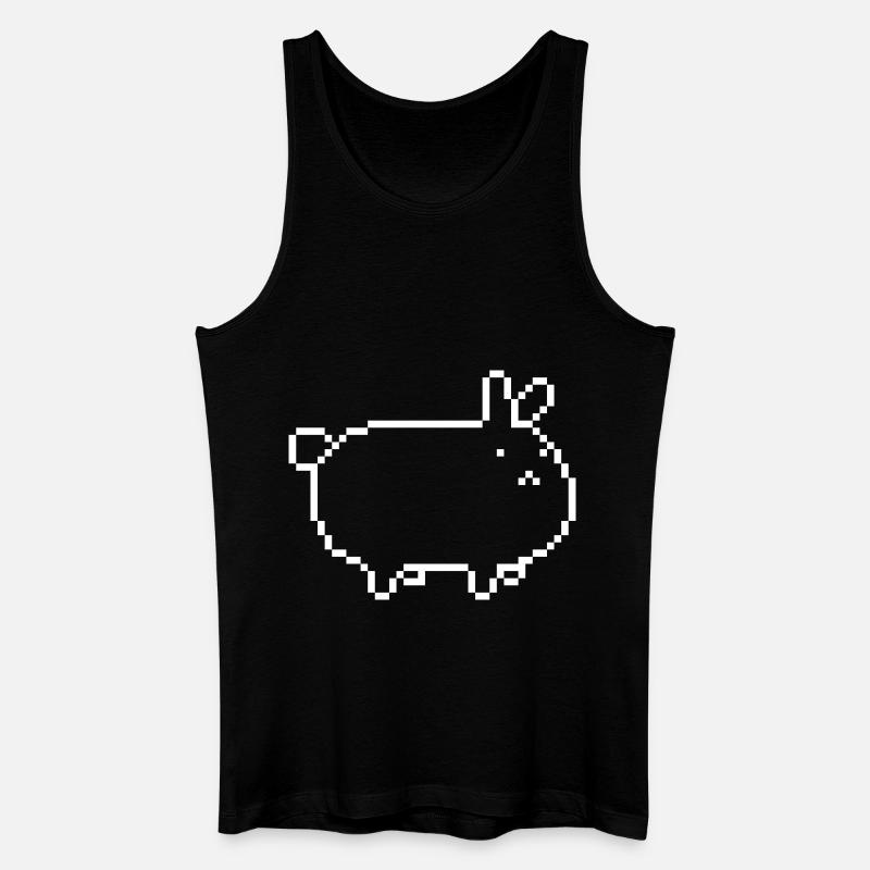 rabbit_pixel - Männer Bio Tank Top - Schwarz