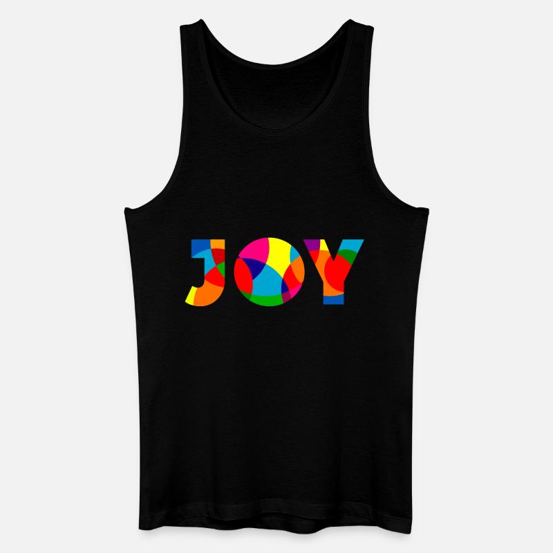 Joy - Freude - Männer Bio Tank Top - Schwarz