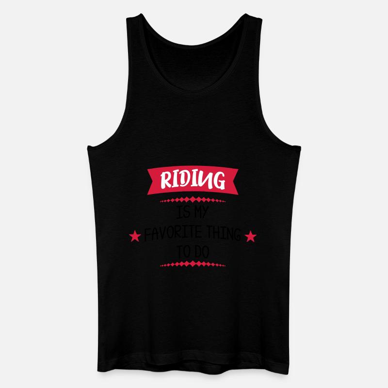 Reiten - Männer Bio Tank Top - Schwarz
