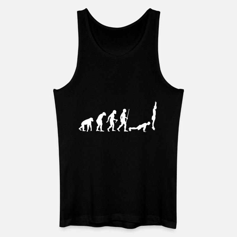 Evolution Burpee - Männer Bio Tank Top - Schwarz