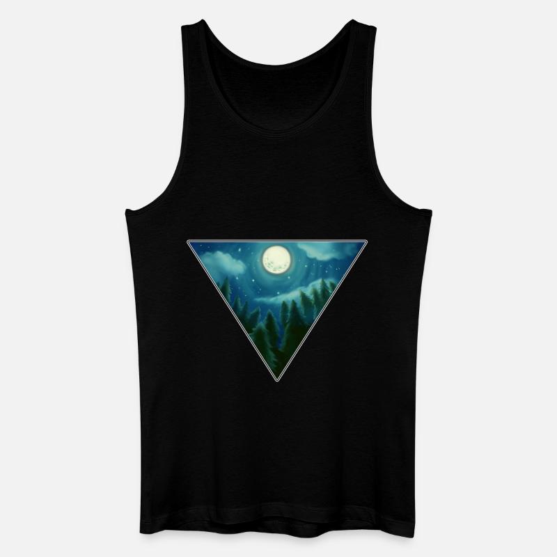 Vollmond - Männer Bio Tank Top - Schwarz