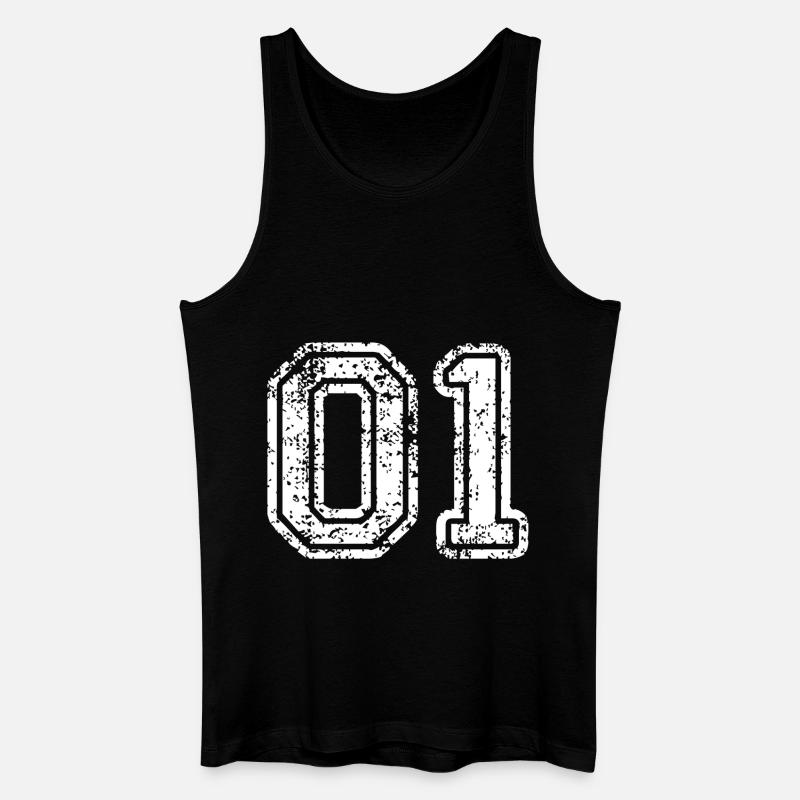 01 - Männer Bio Tank Top - Schwarz