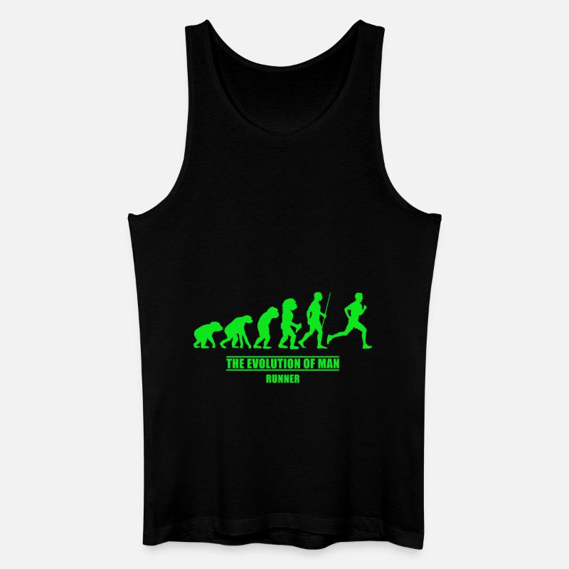 Läufer Evolution Läufer - Männer Bio Tank Top - Schwarz