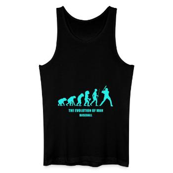 Evolution man baseball - Männer Bio Tank Top - Schwarz - Vorne