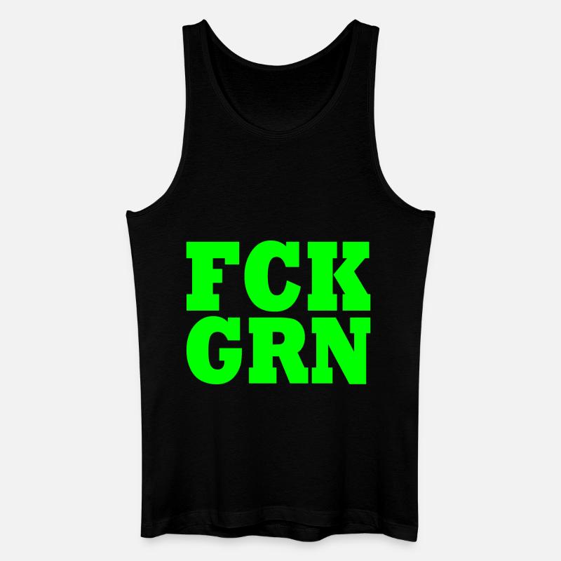Fck grn - Männer Bio Tank Top - Schwarz