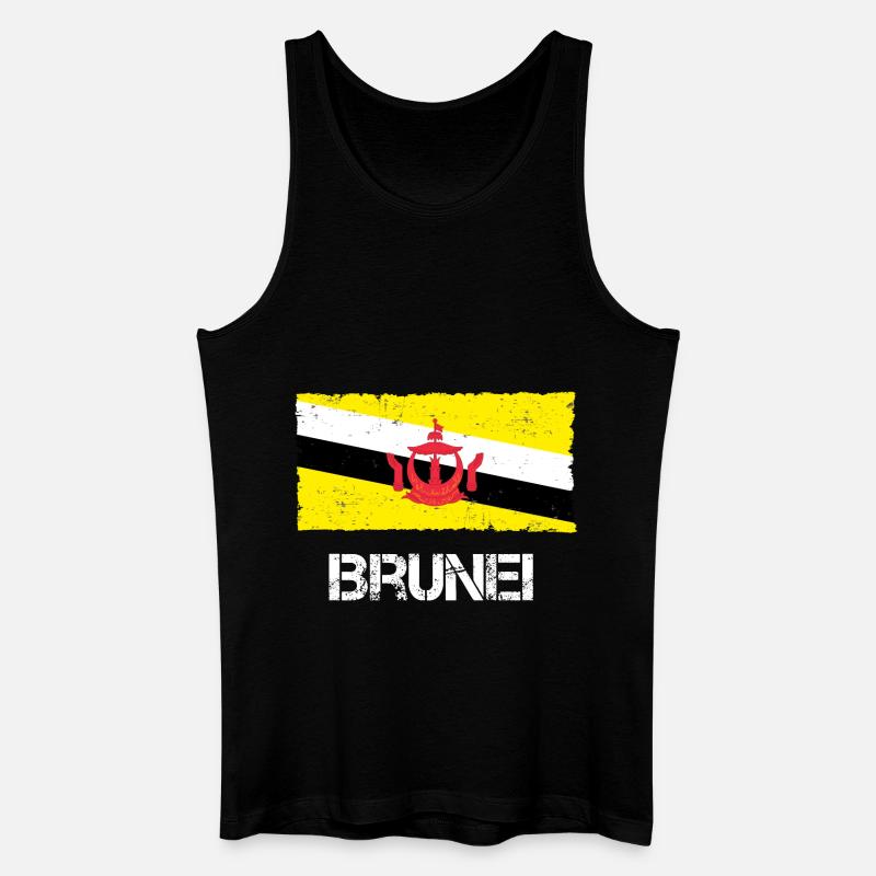 Brunei - Männer Bio Tank Top - Schwarz