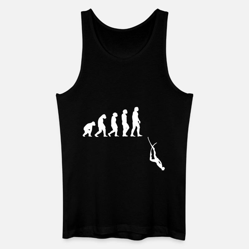 Evolution Apnoe Tauchen - Männer Bio Tank Top - Schwarz
