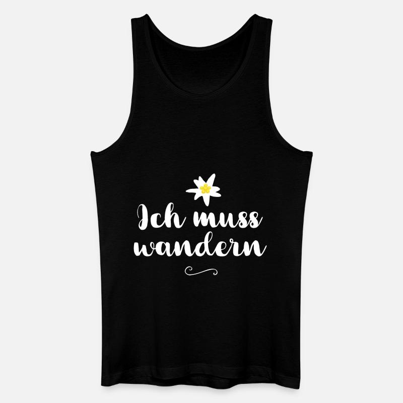 Ich muss wandern - Männer Bio Tank Top - Schwarz