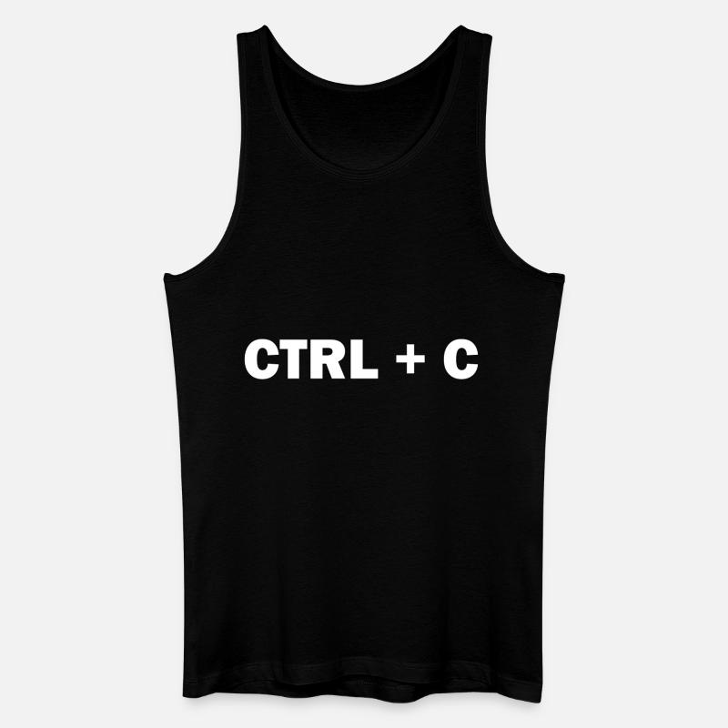 CTRL + C - Männer Bio Tank Top - Schwarz