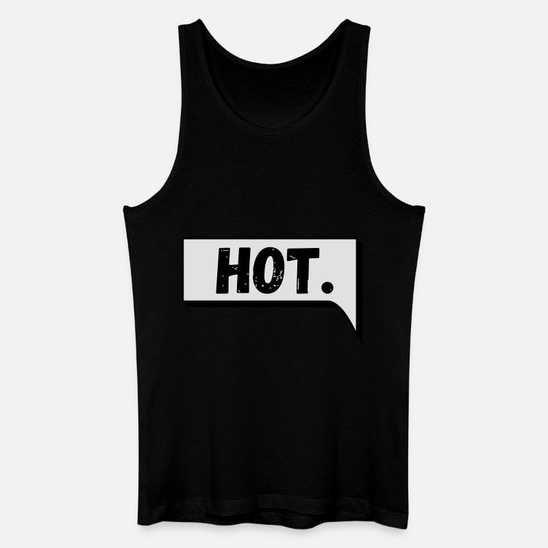 Comic Sprechblase Hot - Männer Bio Tank Top - Schwarz