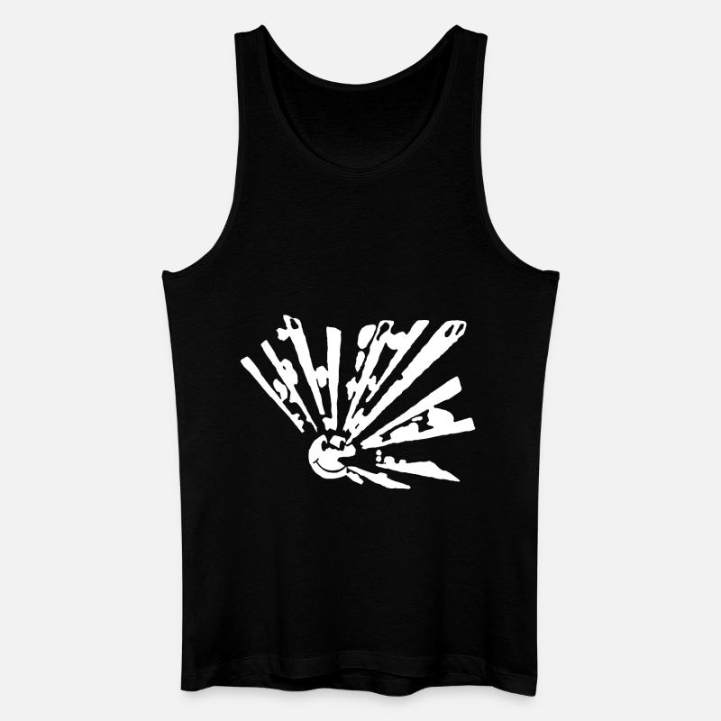 Smiley freetek explosion - Männer Bio Tank Top - Schwarz