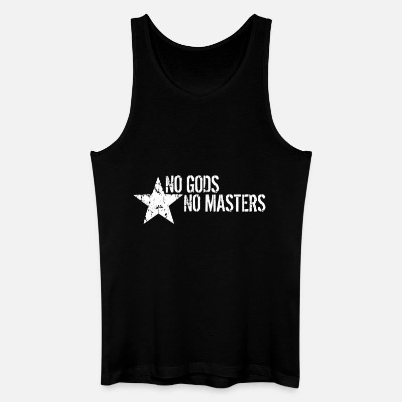 No Gods No Masters - Männer Bio Tank Top - Schwarz