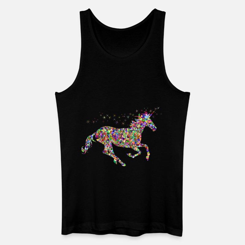 Regenbogen Einhorn Sparkles - Männer Bio Tank Top - Schwarz