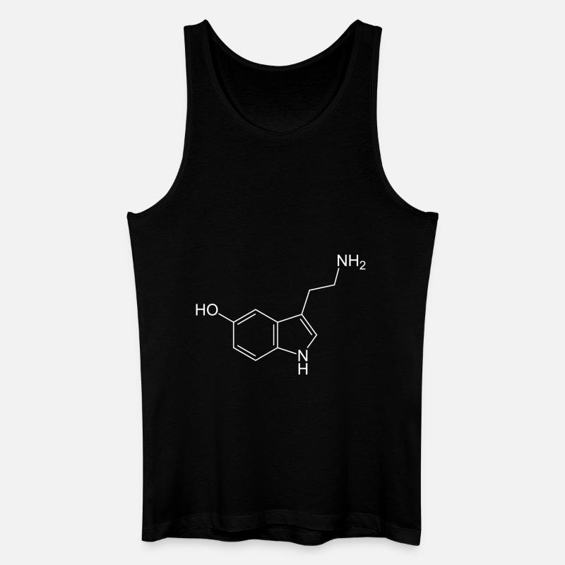 Serotonin Strukturformel - Männer Bio Tank Top - Schwarz