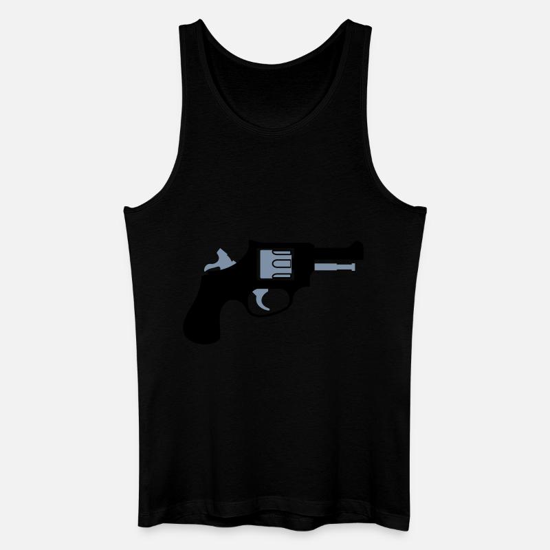 Revolver - Männer Bio Tank Top - Schwarz