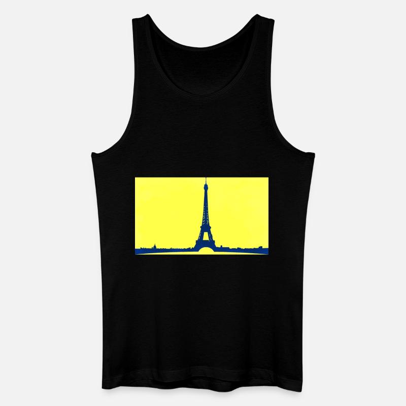 Tour Eiffel dans abstrait - Débardeur bio Homme - noir