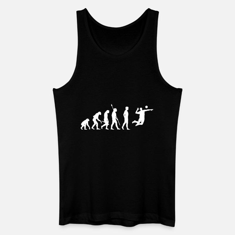 Volleyball Evolution - Männer Bio Tank Top - Schwarz