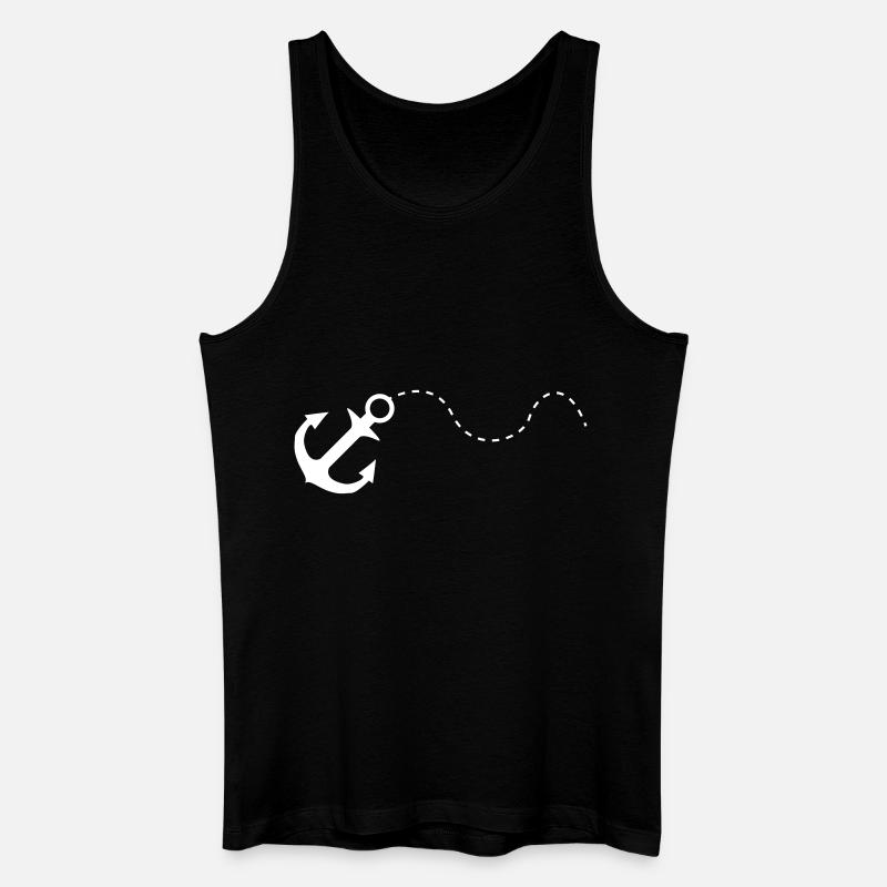 anker white - Männer Bio Tank Top - Schwarz