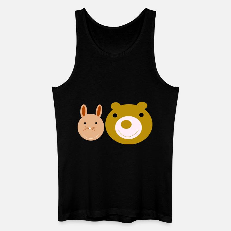 Hase und Baer - Männer Bio Tank Top - Schwarz