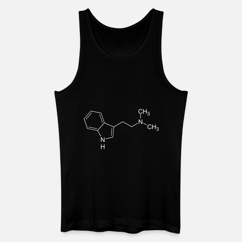 DMT Dimethyltryptamin Strukturformel - Männer Bio Tank Top - Schwarz