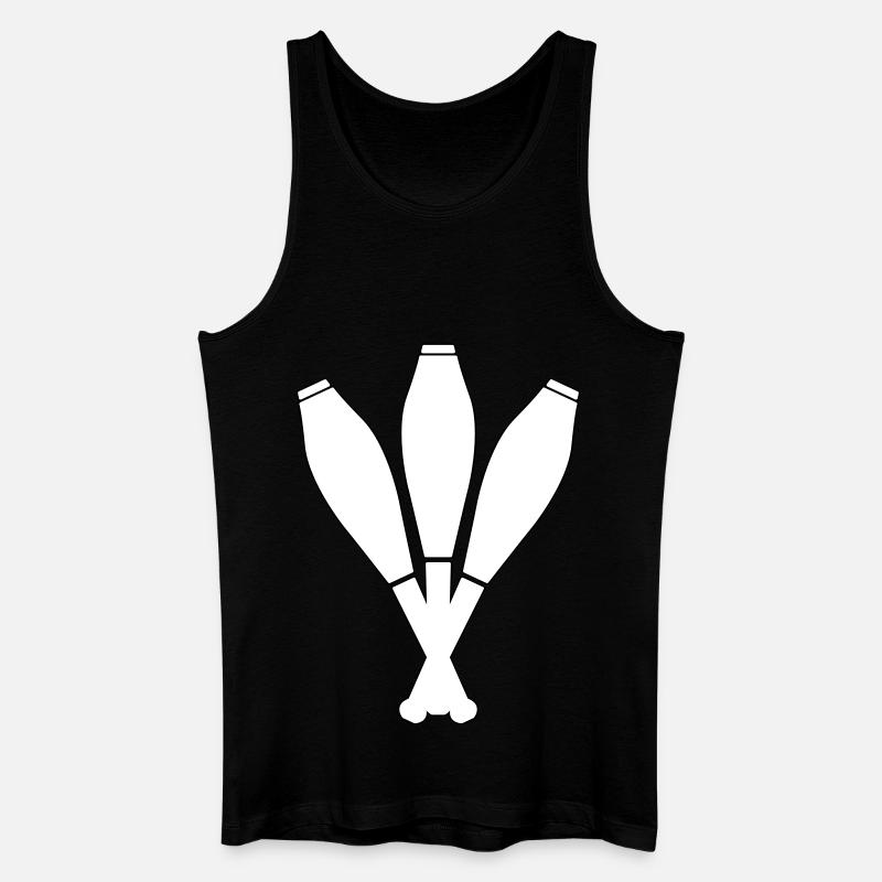 Jonglierkeulen - Männer Bio Tank Top - Schwarz