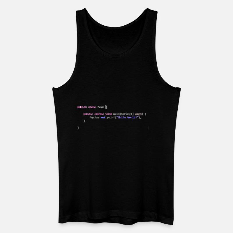 Java Hello World! Geschenkidee - Männer Bio Tank Top - Schwarz