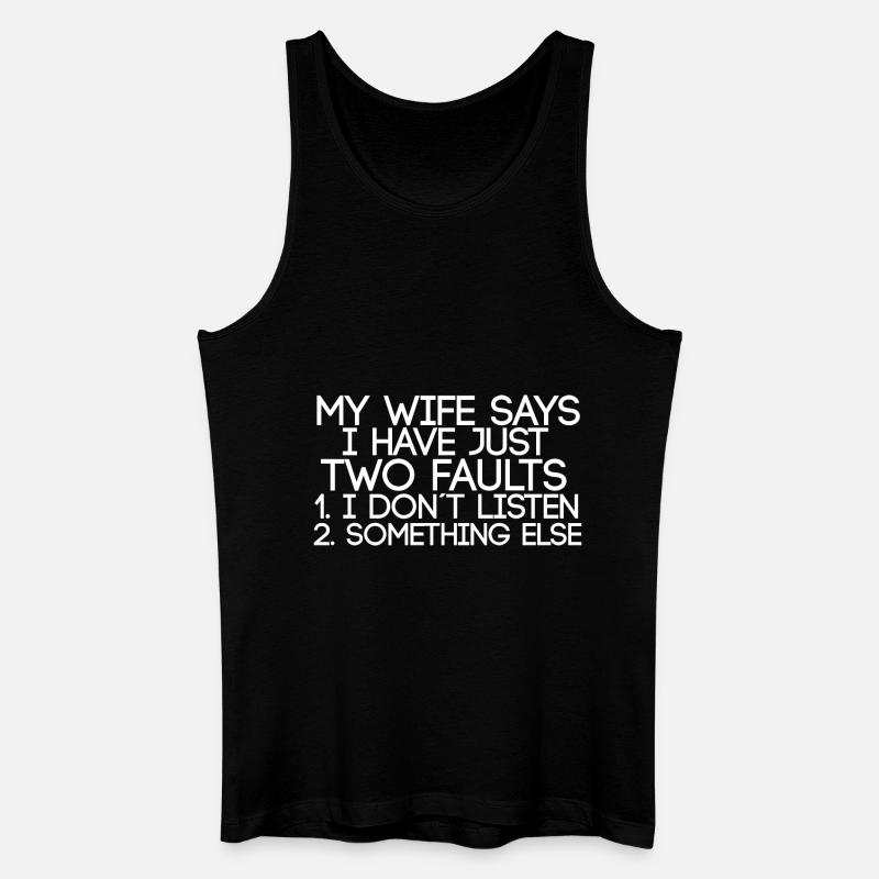 lustige Sprüche - Ehefrau - Männer Bio Tank Top - Schwarz