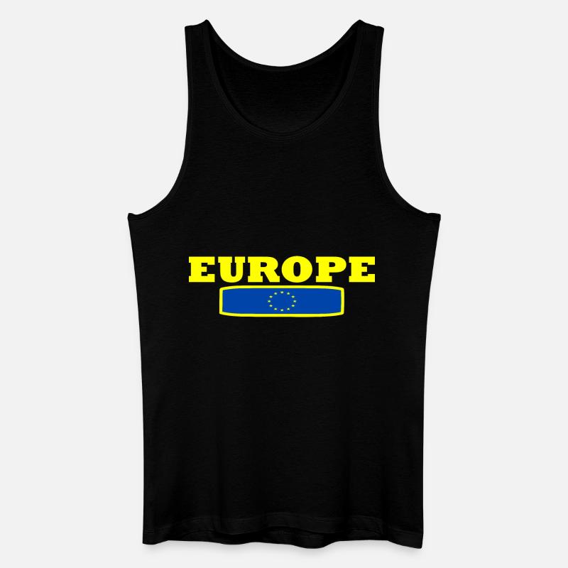 Europa - Männer Bio Tank Top - Schwarz