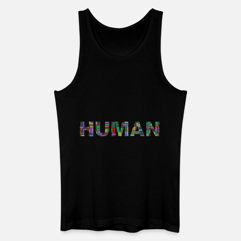ludzki - Ekologiczny tank top męski - czarny