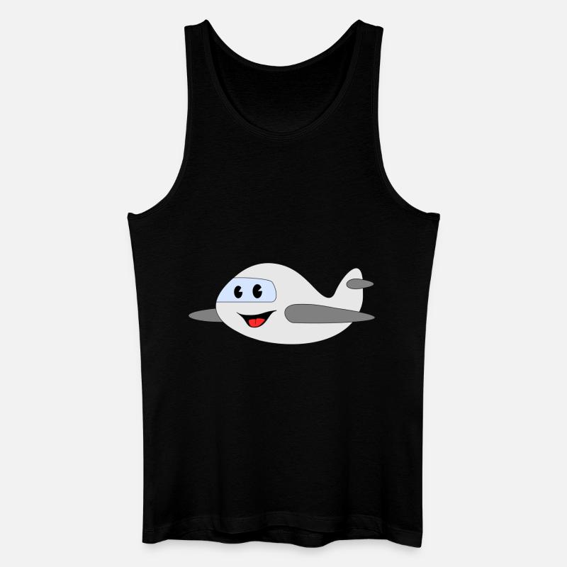 Flugzeug - Männer Bio Tank Top - Schwarz