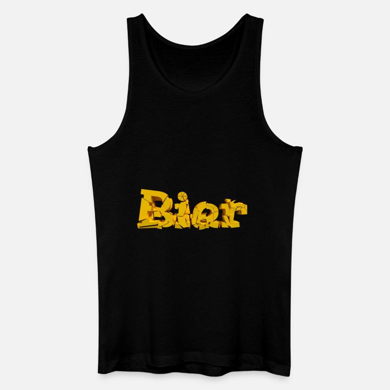 Gelbes Bier - Männer Bio Tank Top - Schwarz