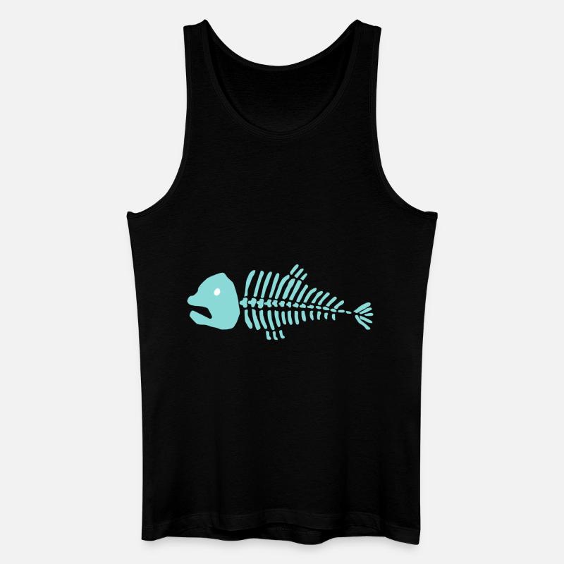 Grätenfisch - Männer Bio Tank Top - Schwarz