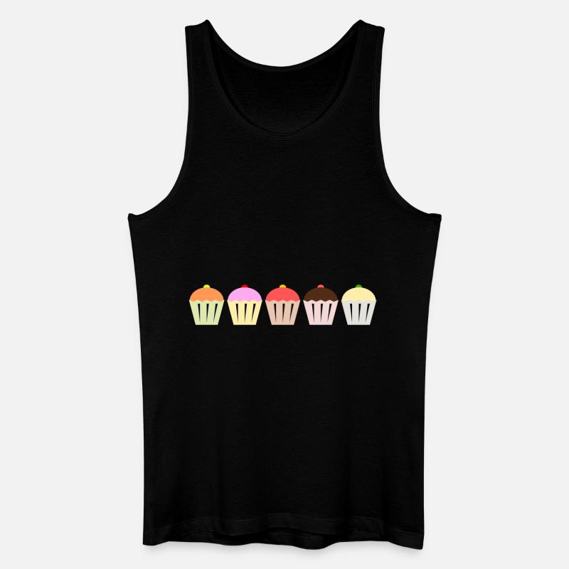 Cupcakes - Männer Bio Tank Top - Schwarz