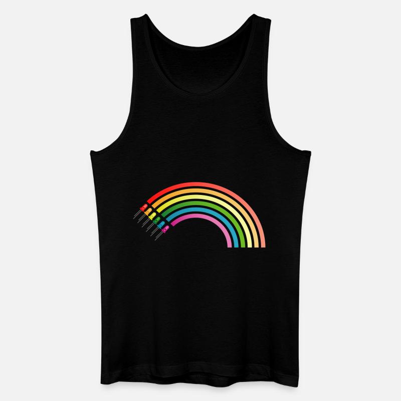Regenbogen - Männer Bio Tank Top - Schwarz