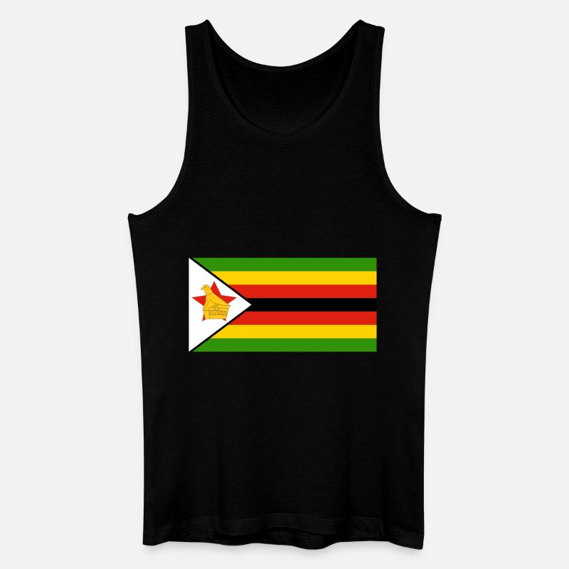 Simbabwe - Männer Bio Tank Top - Schwarz