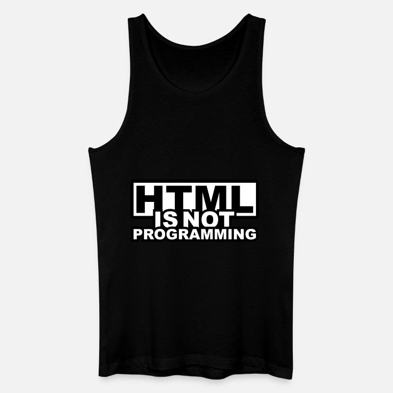 HTML is NOT Programming - Men’s Organic Tank Top - black