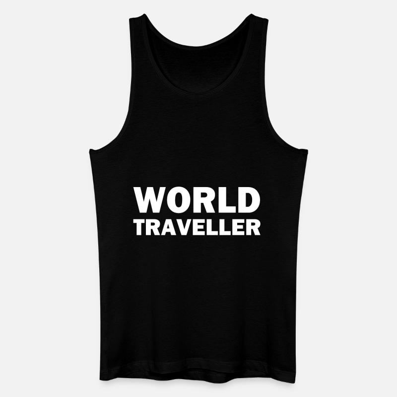 Weltreisender - Männer Bio Tank Top - Schwarz