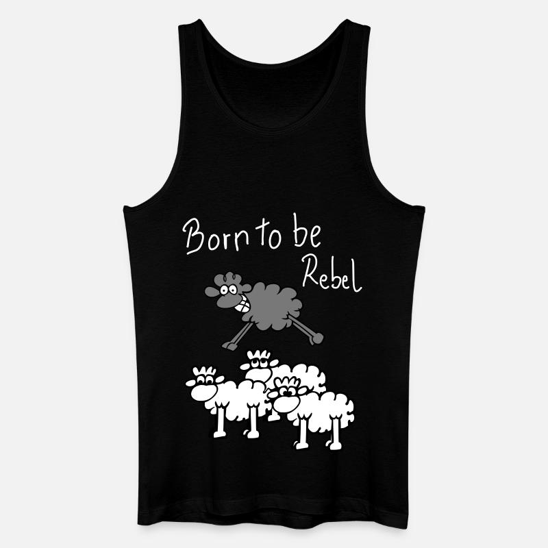 rebel sheep - Männer Bio Tank Top - Schwarz