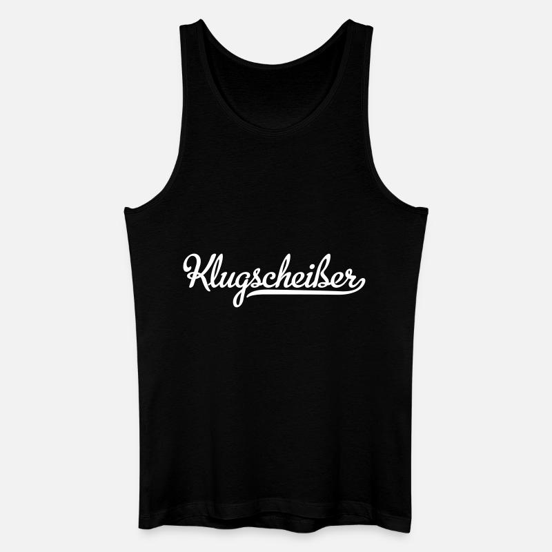 Klugscheißer - Männer Bio Tank Top - Schwarz