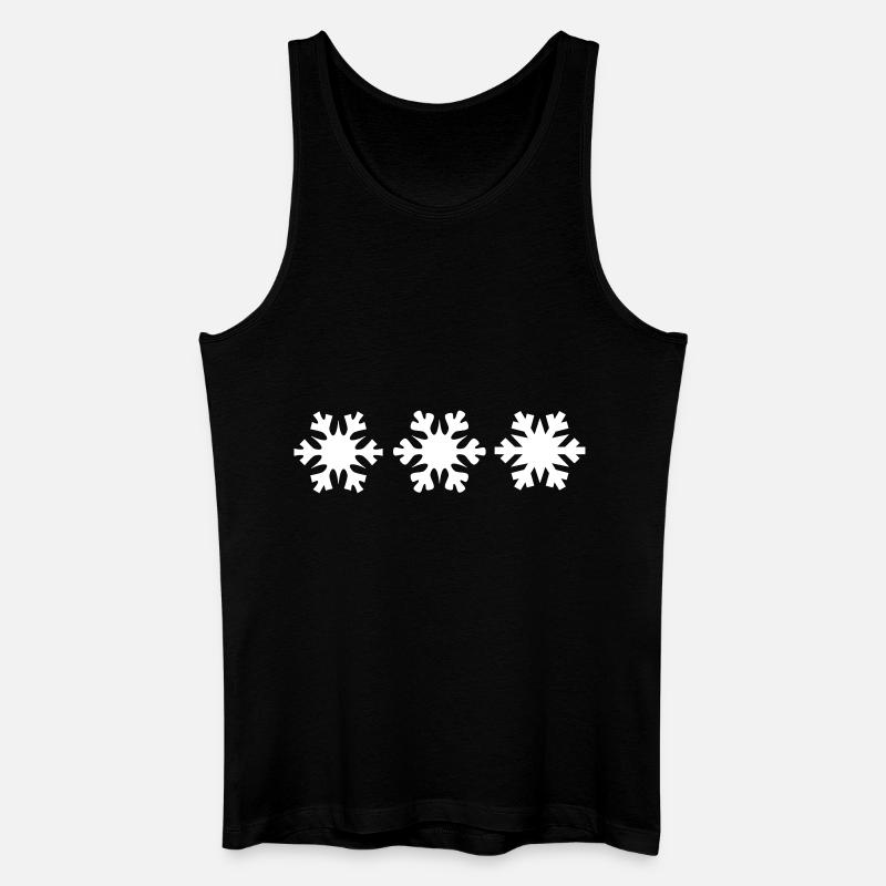 Schnee - Männer Bio Tank Top - Schwarz